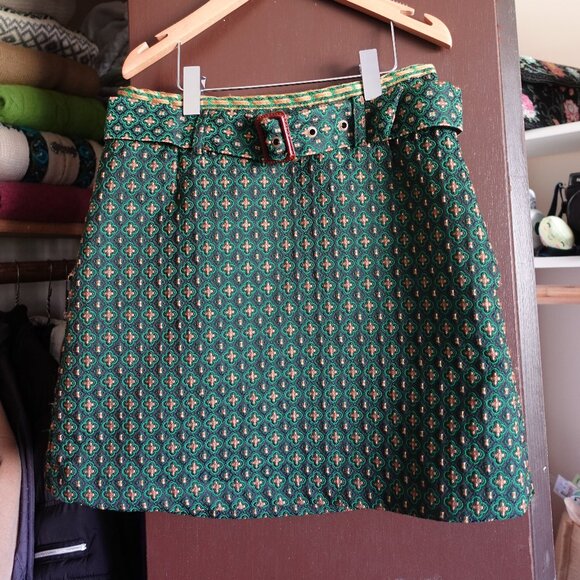 Retro Forest Green Mini Skirt UO - Picture 1 of 2